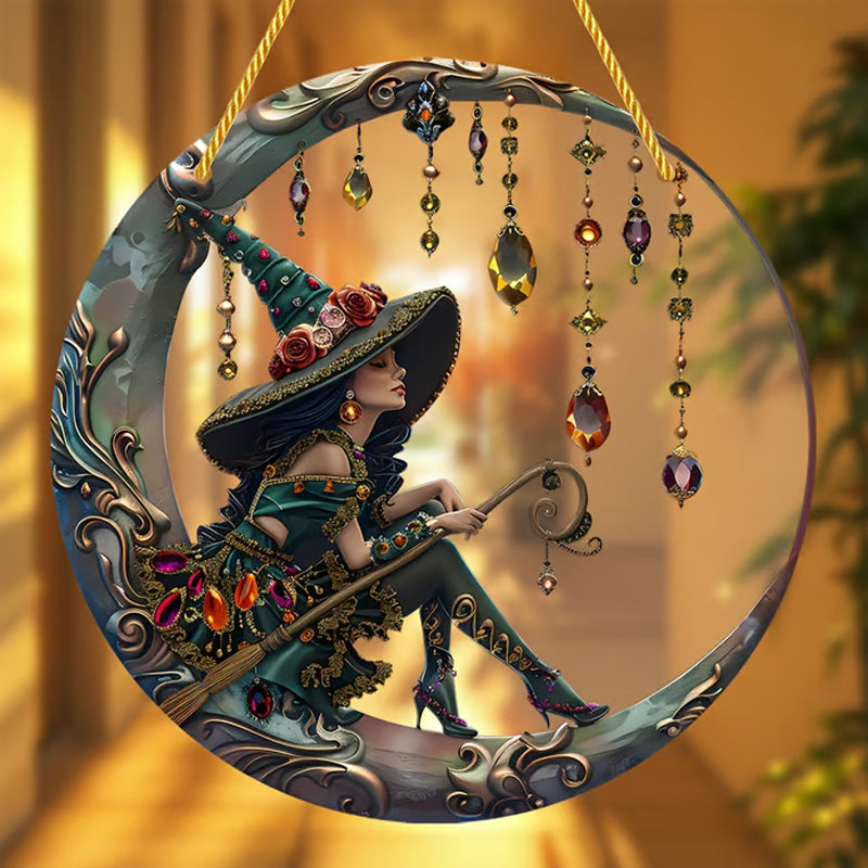 🧙♀️Beautiful Witch - Personalized Witch Window Hanging Suncatcher Ornament