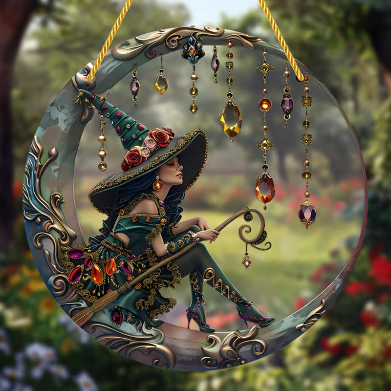 🧙♀️Beautiful Witch - Personalized Witch Window Hanging Suncatcher Ornament