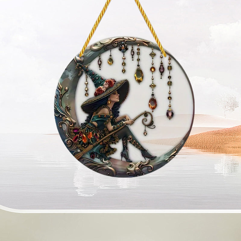 🧙♀️Beautiful Witch - Personalized Witch Window Hanging Suncatcher Ornament