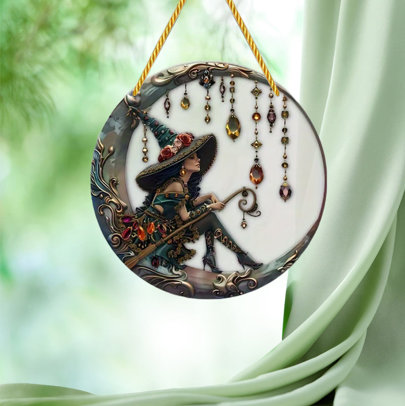 🧙♀️Beautiful Witch - Personalized Witch Window Hanging Suncatcher Ornament
