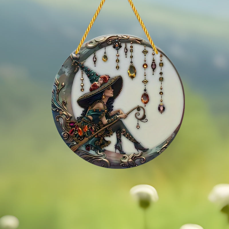 🧙♀️Beautiful Witch - Personalized Witch Window Hanging Suncatcher Ornament