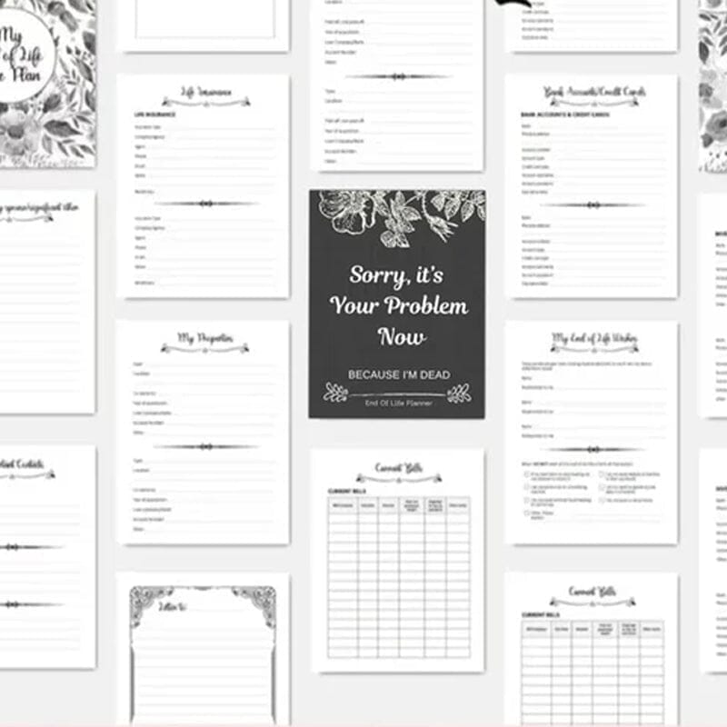 ๐ HalloweenGift: Sh*t, Iโm Dead! End of Life Planner - The Ultimate Spooky Gift! ๐๐ป