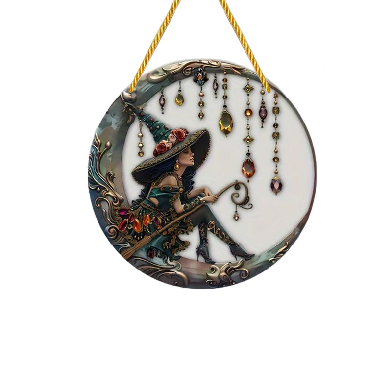 🧙♀️Beautiful Witch - Personalized Witch Window Hanging Suncatcher Ornament