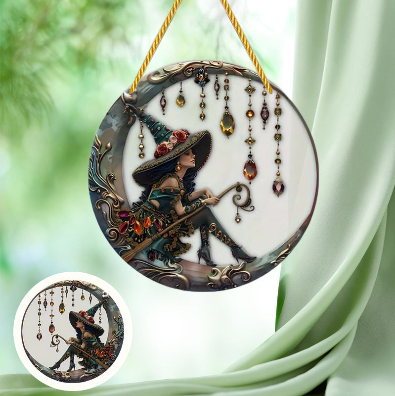 🧙♀️Beautiful Witch - Personalized Witch Window Hanging Suncatcher Ornament