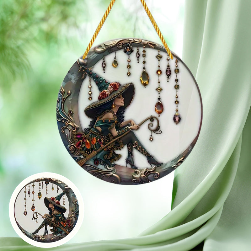 🧙♀️Beautiful Witch - Personalized Witch Window Hanging Suncatcher Ornament