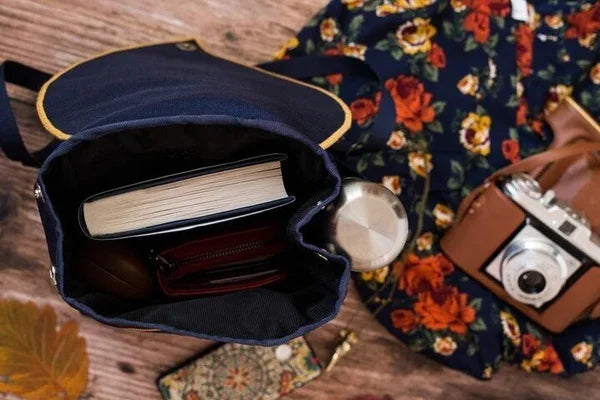 Green Cork Leather Leaf Backpack