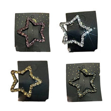 Load image into Gallery viewer, Rhinestone Bling Snap Hair Clip Barrettes (4 PCS)