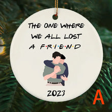 Load image into Gallery viewer, Chandler and Joey Hugging Christmas Ornament