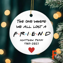 Load image into Gallery viewer, Chandler and Joey Hugging Christmas Ornament