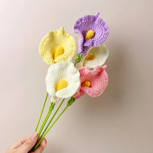 Crochet Flowers Bouquet Handmade Knitted Flower Gift