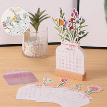 Load image into Gallery viewer, 2024 Bloomy Flowers Desk Calendar