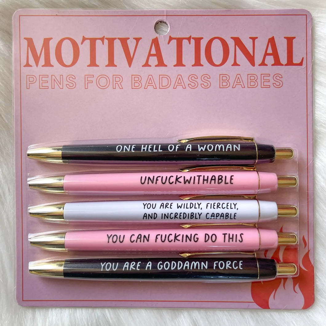 Motivational Badass funny Pens Set(5pcs)