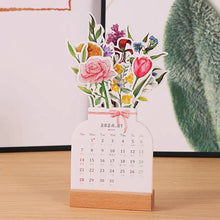 Load image into Gallery viewer, 2024 Bloomy Flowers Desk Calendar