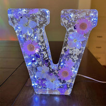 Load image into Gallery viewer, Dried Flower Letters Night Light