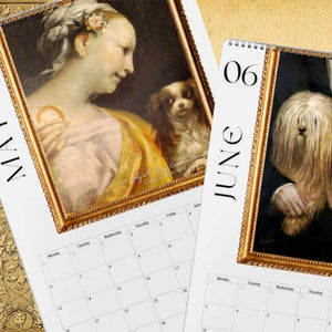 🐶2024 Renaissance Painting Ugly Dogs Monthly Calendar📅
