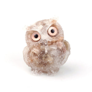 Natural Crystal Gravel Epoxy Owl Ornament