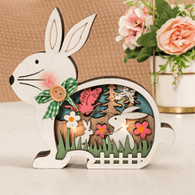 Load image into Gallery viewer, Wooden Easter Decoration with LED Light