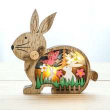 Load image into Gallery viewer, Wooden Easter Decoration with LED Light