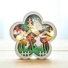 Load image into Gallery viewer, Wooden Easter Decoration with LED Light