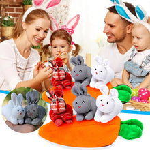 Load image into Gallery viewer, Easter Hide-and-Seek Bunnies in Carrot Pouch