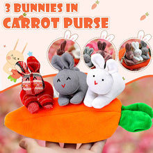 Load image into Gallery viewer, Easter Hide-and-Seek Bunnies in Carrot Pouch