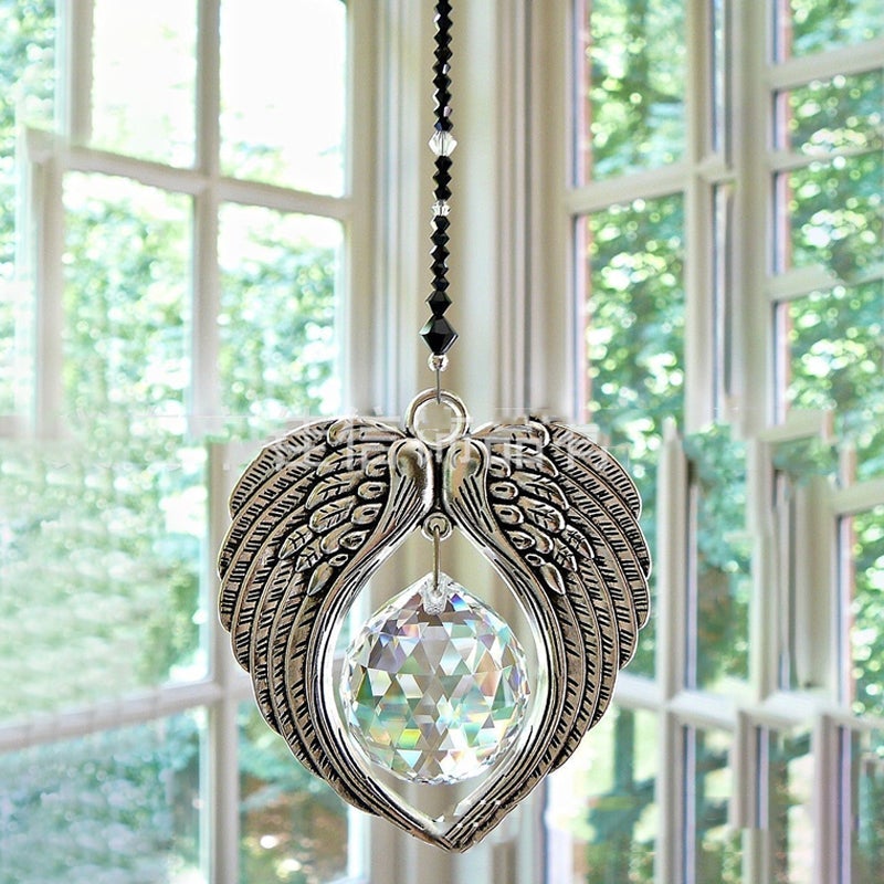 Angel Wings Crystal and Pewter Wings Suncatcher