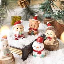 Load image into Gallery viewer, Handmade Animal Santa Ornaments
