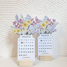 Load image into Gallery viewer, 2024 Bloomy Flowers Desk Calendar