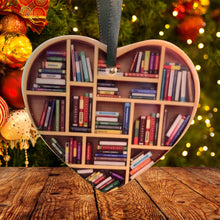 Load image into Gallery viewer, Book Lovers Heart Ornament