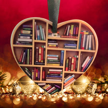 Load image into Gallery viewer, Book Lovers Heart Ornament