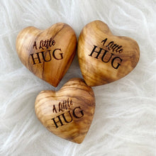 Load image into Gallery viewer, Little Pocket Hug Wooden Heart Token