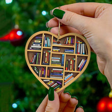 Load image into Gallery viewer, Book Lovers Heart Ornament