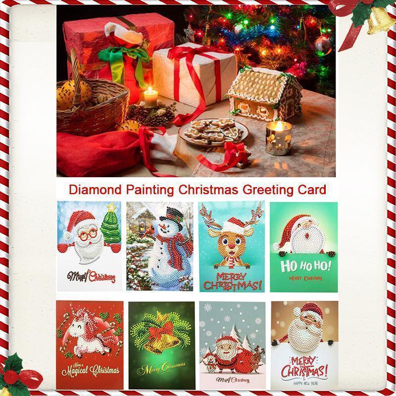 Christmas Card Diamond Picture, Set of 8 Patterns
