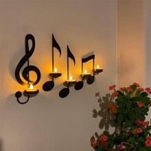 Load image into Gallery viewer, Black Music Note Wall Sconce