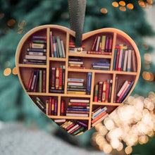 Load image into Gallery viewer, Book Lovers Heart Ornament