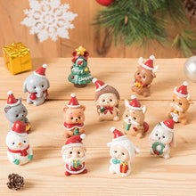 Load image into Gallery viewer, Handmade Animal Santa Ornaments