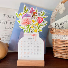 Load image into Gallery viewer, 2024 Bloomy Flowers Desk Calendar