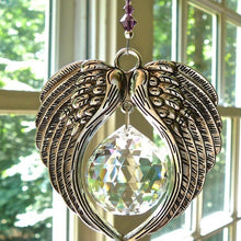 Load image into Gallery viewer, Angel Wings Crystal and Pewter Wings Suncatcher