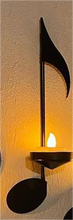Load image into Gallery viewer, Black Music Note Wall Sconce
