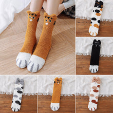 Load image into Gallery viewer, Cat Paw Fuzzy Socks