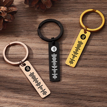 Load image into Gallery viewer, Personalized Music Keychain