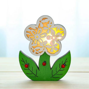 Wooden Easter Decoration with LED Light
