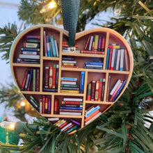 Load image into Gallery viewer, Book Lovers Heart Ornament