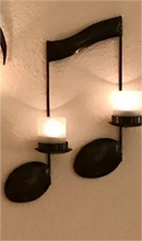 Load image into Gallery viewer, Black Music Note Wall Sconce