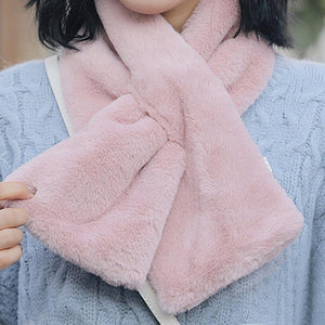 Faux Fur Crossover Scarf