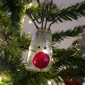 Fused Glass Christmas Tree Decoration