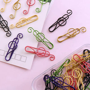 Music Multicoloured Metal Paper Clips