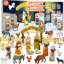 Load image into Gallery viewer, 24 Days of Christmas Nativity Scene Set