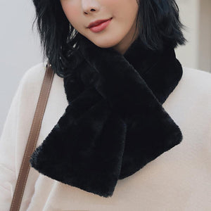 Faux Fur Crossover Scarf