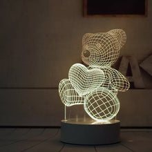 Load image into Gallery viewer, 3D Love Bear Night Light